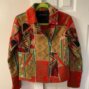 Zara woman embroidered jacket